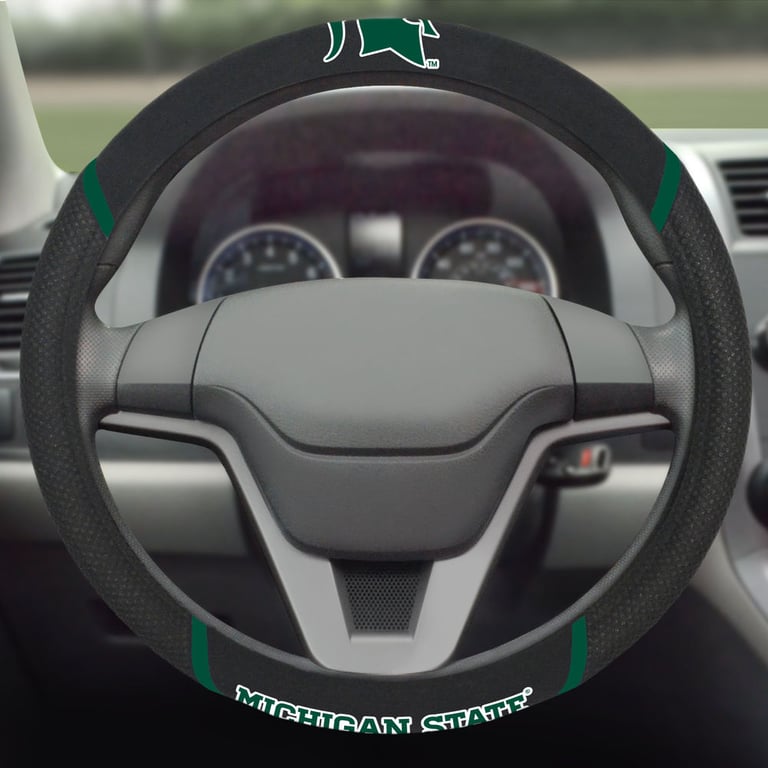 FanMat Michigan State Steering Wheel Cover Image 1