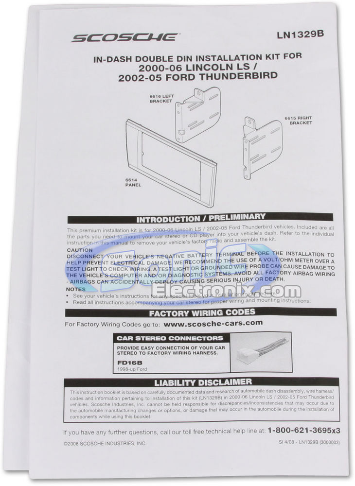 Scosche LN1329B / LN1329 Dash Kit Image 2