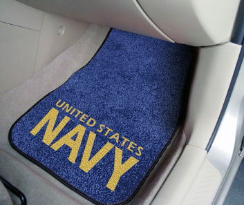 Fanmat Navy Carpeted Car Mats-Pair Image 1