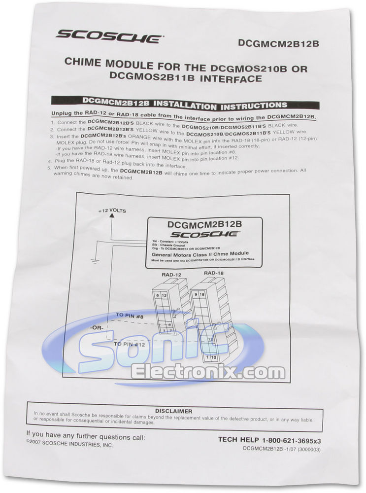 Scosche DCGMCM2B12 / DCGMCM2B12B / GMCM2B12 Image 2