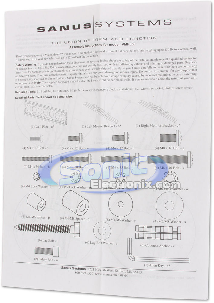 Sanus VMPL50S VisionMount (Silver) Image 4