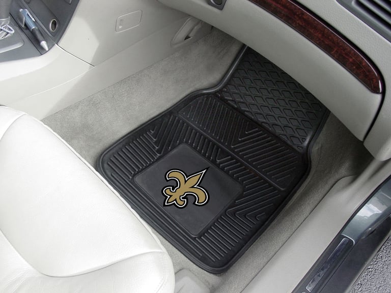 FanMat New Orleans Saints Heavy Duty Vinyl Car Mats Image 1