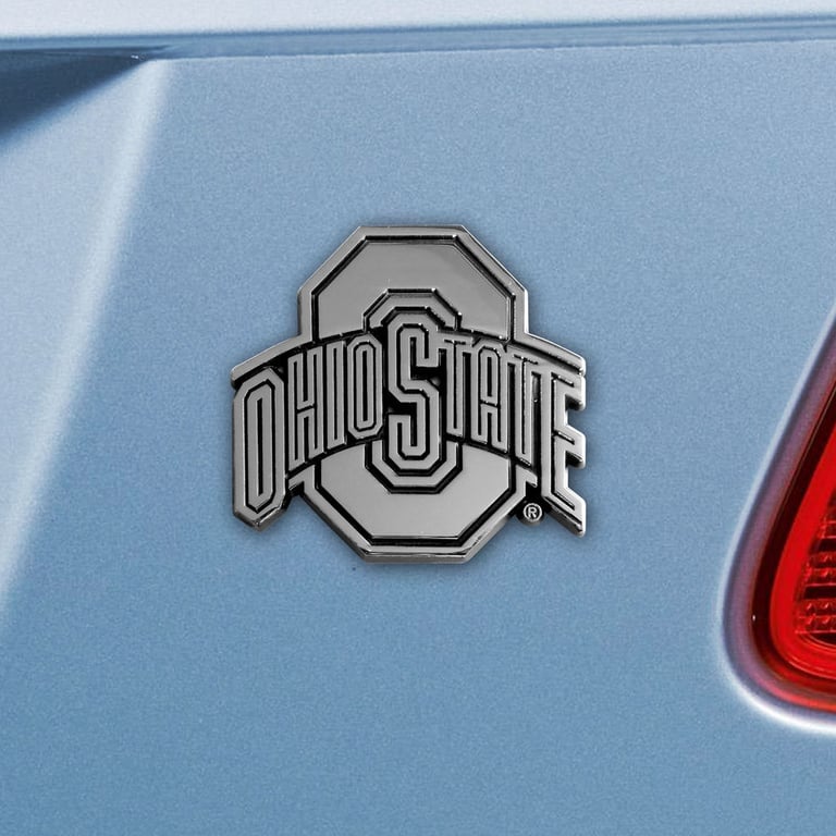 FanMat Ohio State Metal Emblem. Peel & Stick Image 1