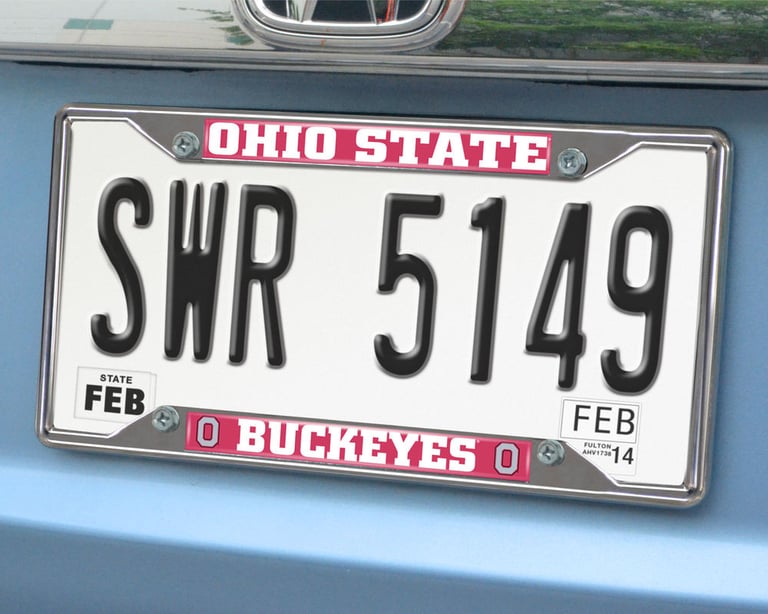 FanMat Ohio State License Plate Frame Image 1