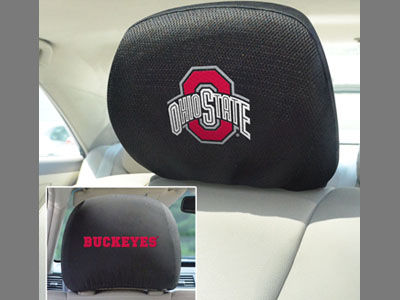 Fanmat Ohio State Embroidered Head Rest Cover Image 1