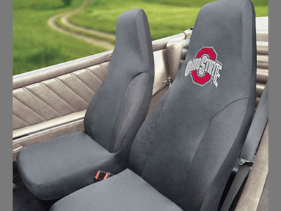 FanMat Ohio State Embroidered Car Seat Cover Image 1