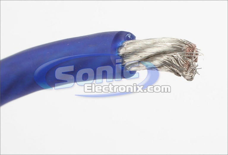 PRECUT 10 ft. - Kicker 8 AWG Blue Power/Ground Wire from 05PWB8250 Roll Image 2