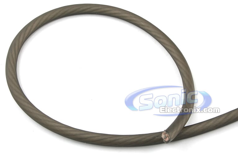 PRECUT 4 ft. - Kicker 4 AWG Gray Power/Ground Wire from 05PWG4100 Roll Image 3