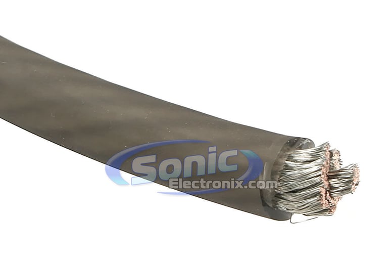 PRECUT 4 ft. - Kicker 4 AWG Gray Power/Ground Wire from 05PWG4100 Roll Image 2