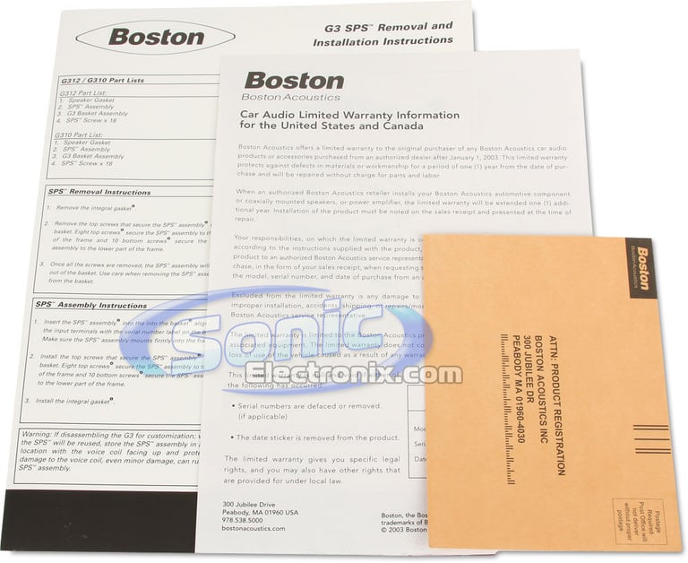 Boston Acoustics G3-SPS1244 (SPS-G31244) Image 5