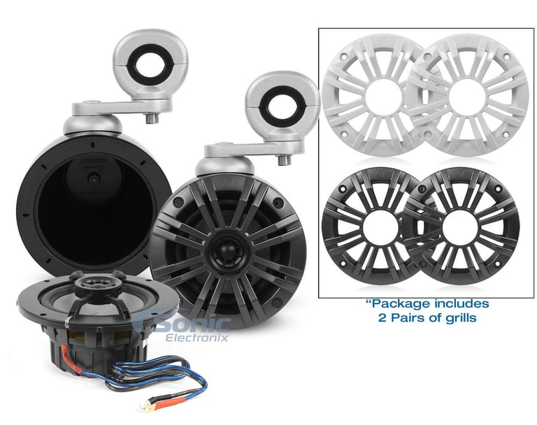 Kicker 41KM42CW Speakers + Kicker 40KMMTES Speakers (Black) Image 1
