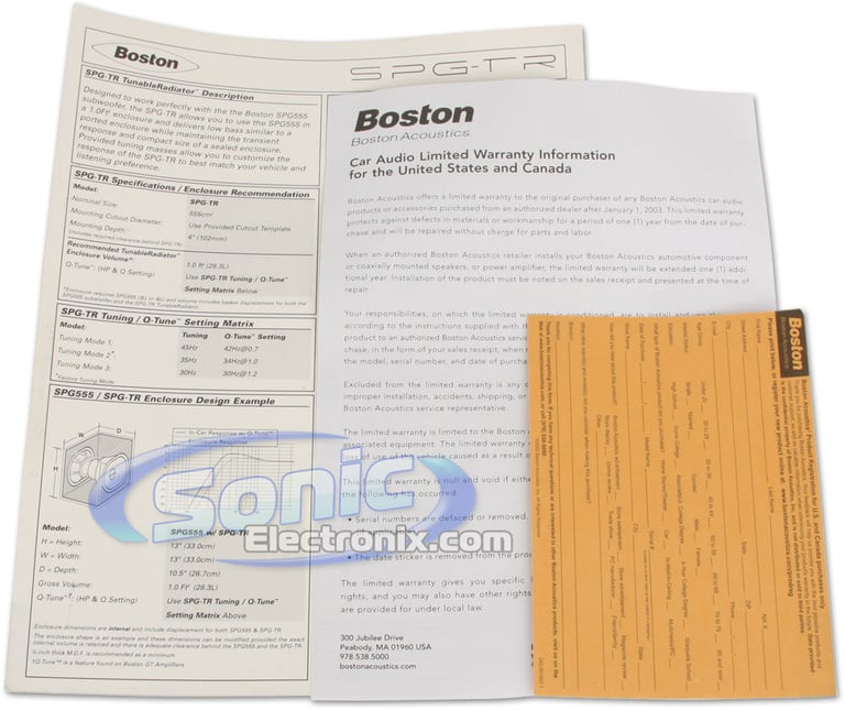Boston Acoustics SPG-TR Image 6