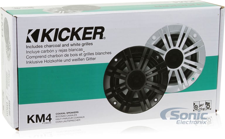 Kicker 41KM42CW Speakers + Kicker 40KMMTESW Speakers (White) Image 12