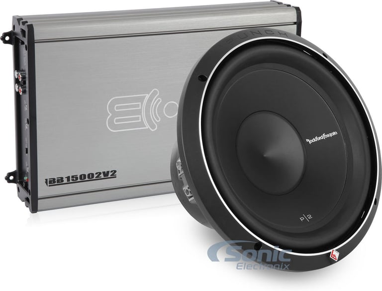 12" Rockford Fosgate P2D2-12 400W Subwoofer + Belva 600W 2-Channel Amplifier Image 1