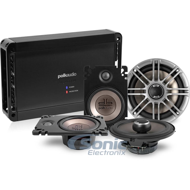 Polk Audio db Series 500 Watt RMS Amplified 6.5" + 4" x 6" Coaxial Speaker Package Image 1