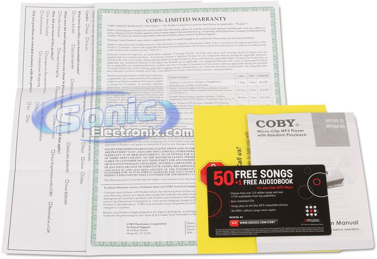 Coby MP550-1G (Black) Image 10