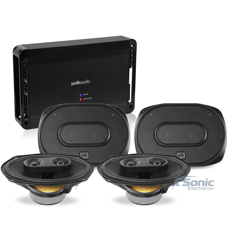 Polk Audio DXi Series 500 Watt RMS Amplified 6" x 9" Coaxial Speaker Package Image 1
