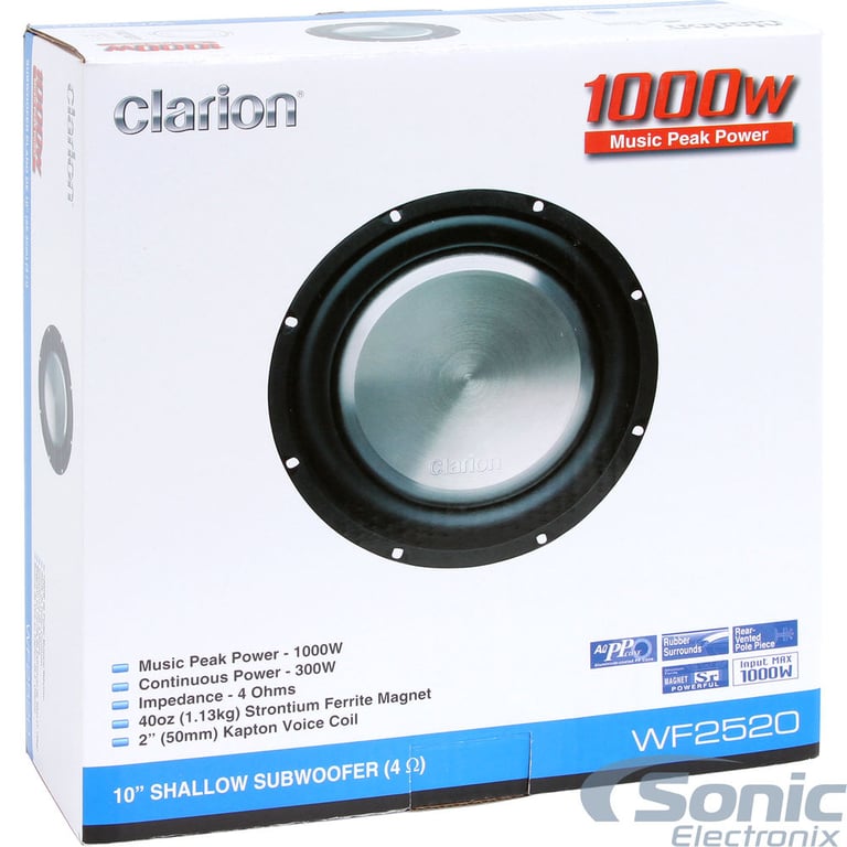Clarion 600 Watt RMS Dual 10" Loaded Truck Enclosure (WF2520D) Image 6