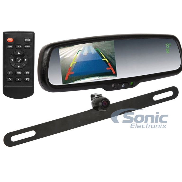 Vehicle Specific Package: Rearview Mirror + Bar Mount Back-Up Camera Image 1