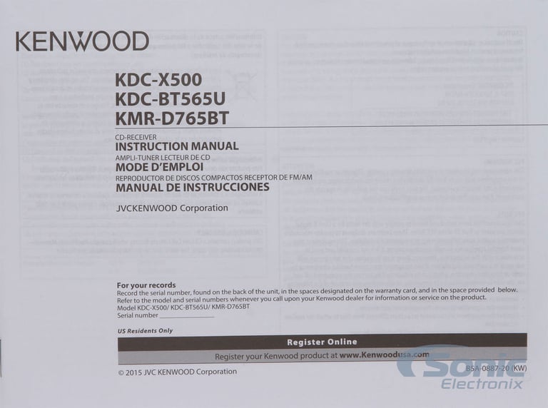 Kenwood KDC-X500 + SiriusXM Tuner + $70 Mail In Rebate and 3 Months Free Service* Image 9