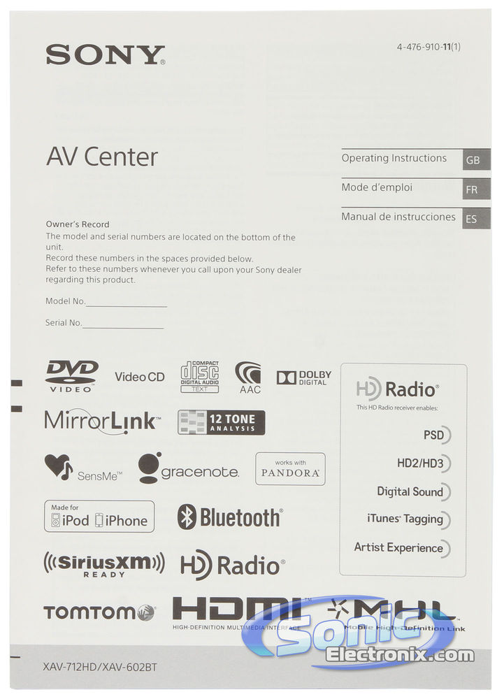 Sony XAV-602BT + SiriusXM Tuner + $70 Visa Card & 3 Months Free Service* Image 9