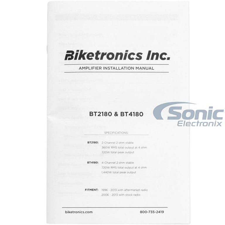 Biketronics BT2180 Harley Davidson Amp Image 3
