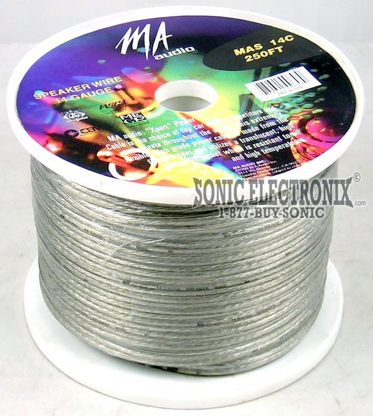 MA Audio MAS250-14C -- 14 Gauge, 250 ft. CLEAR Image 1