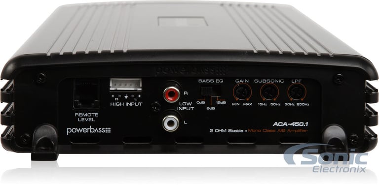 PowerBass ACA-450.1 w/Belva 1.0 Farad Capacitor + Belva 2000 Watt Handling Amp Kit Image 2