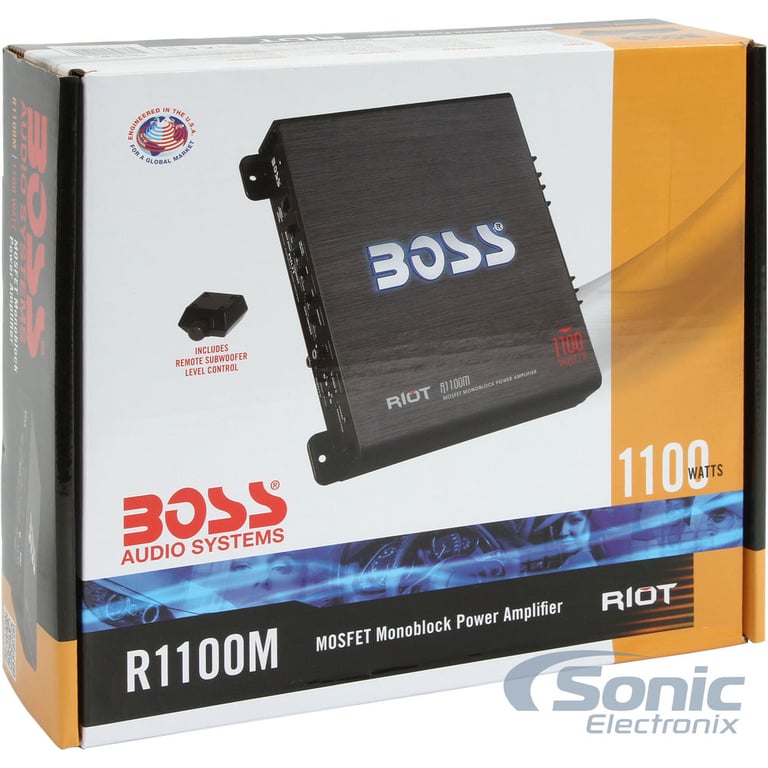 Boss R1100M Amplifier w/Belva 1.0 Farad Capacitor + Belva Amp Kit Image 6