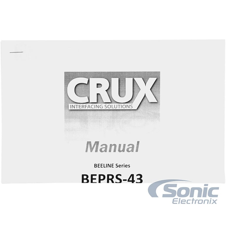 Crux Porsche Bluetooth Streaming Kit (BEPRS-43) Image 6