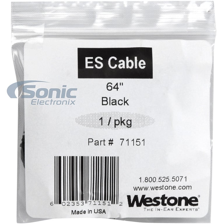 Westone EPIC Cable Black 64" Image 4
