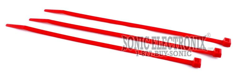 Lite Glow CWT7050 7" Red Wire Ties 100 Pack Image 1
