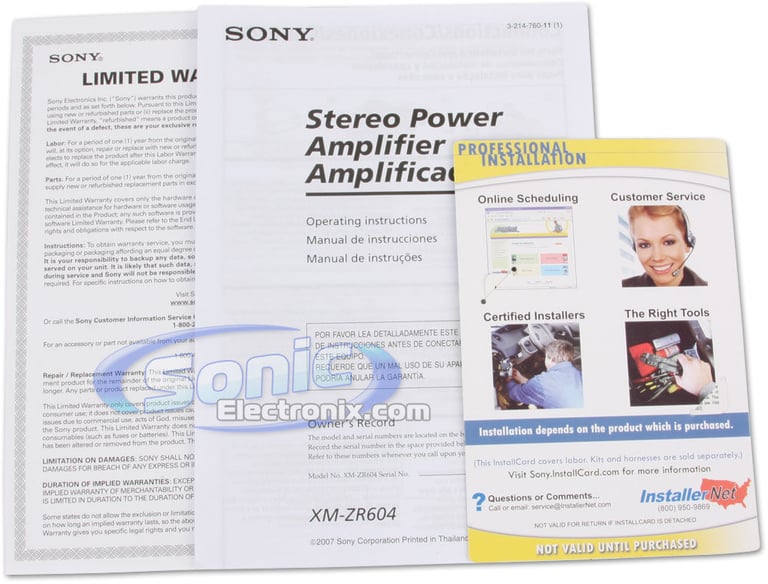 Sony XM-ZR604 Image 6