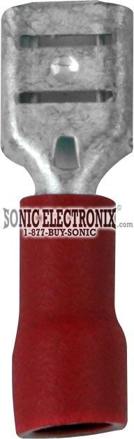 Female Quick Disconnect RED Connectors .187" 22-18G (100 Pack) Image 1
