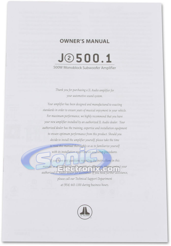 JL Audio J2 500.1 (J2500.1) Image 7