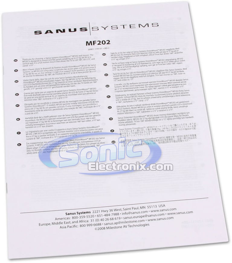 Sanus Systems MF202-B1 (Black) Image 5