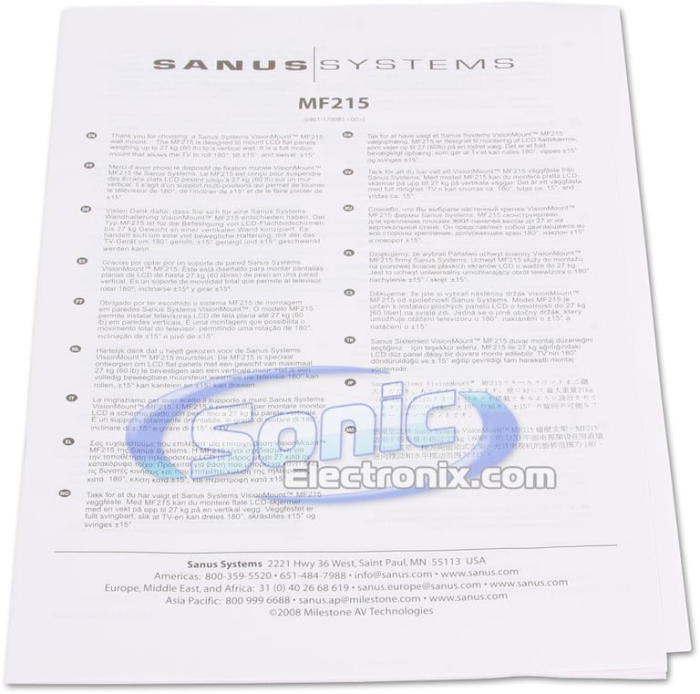 Sanus Systems MF215-B1 (Black) Image 5