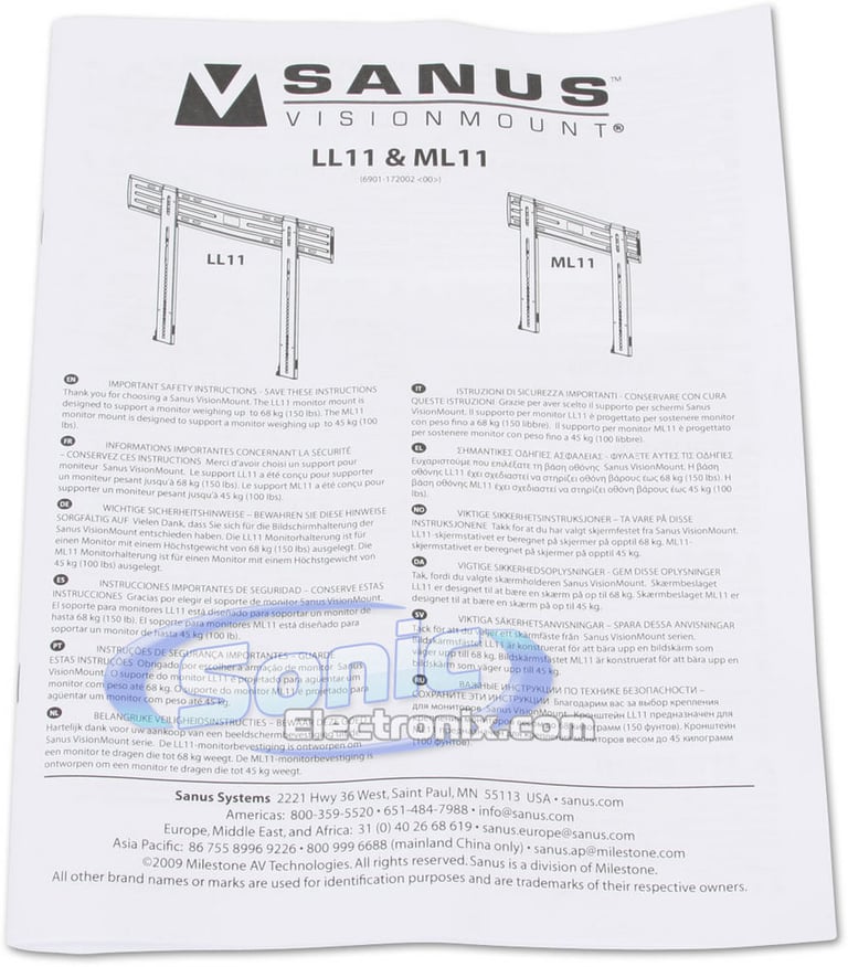 Sanus Systems ML11-B1 (Black) Image 3