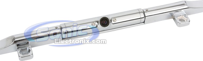 Metal Chrome License Plate Frame Rearview Backup Camera Image 3