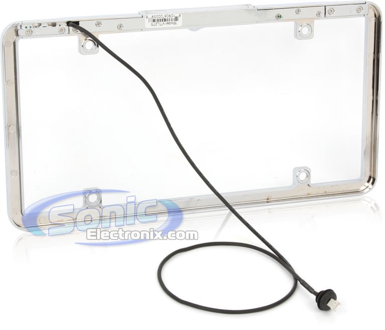 Metal Chrome License Plate Frame Rearview Backup Camera Image 2