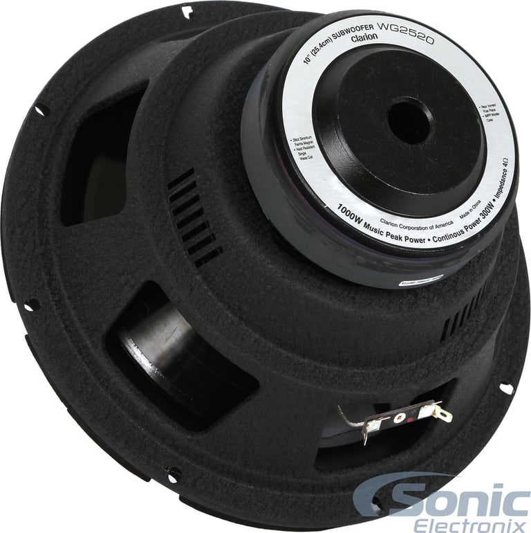 Clarion 300 Watt RMS Dual 10" Bass Package (WG2520 + XC2110) Image 2