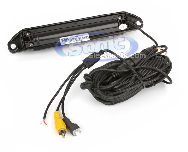 Universal Black Bar Type Rear View License Plate Mount Backup Camera Image 2