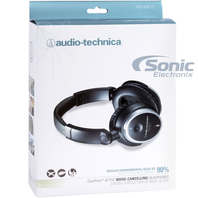 Audio Technica ATH-ANC7B QuietPoint Active Noise Cancelling Headphones Image 17