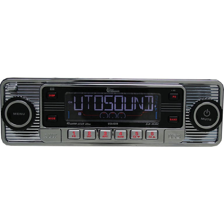 Custom Auto Sound USA4-DIN (Chrome) Image 1
