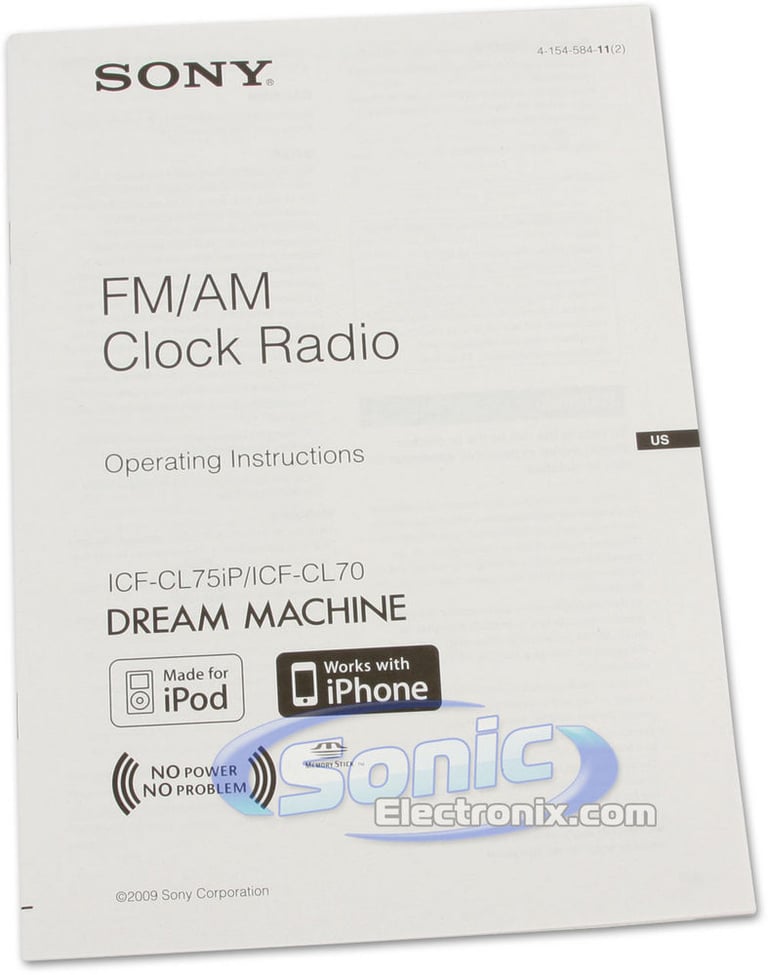Sony ICF-CL75iP (ICFCL75IP) Alarm Clock iPod/iPhone Speaker Dock with 7 Inch Dispay Screen Image 9