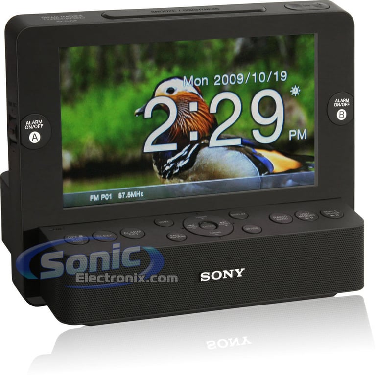 Sony ICF-CL75iP (ICFCL75IP) Alarm Clock iPod/iPhone Speaker Dock with 7 Inch Dispay Screen Image 3