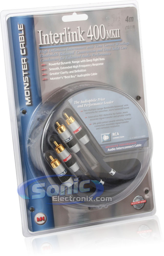 Monster Cable Balanced Audio Interconnect (I400MKII-4M) Image 3