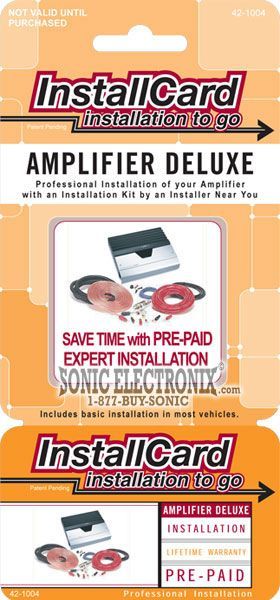 InstallCard 42-1004 (Amplifier/Equalizer Deluxe) Image 1
