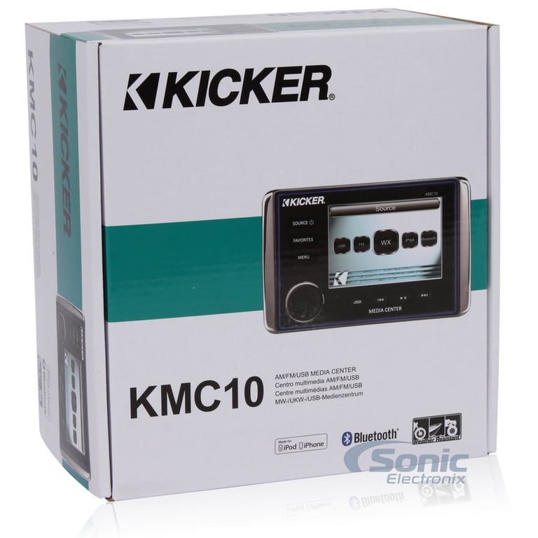 Kicker Marine Multi-Media Center with Bluetooth - KMC10 Open Box Complete Image 3