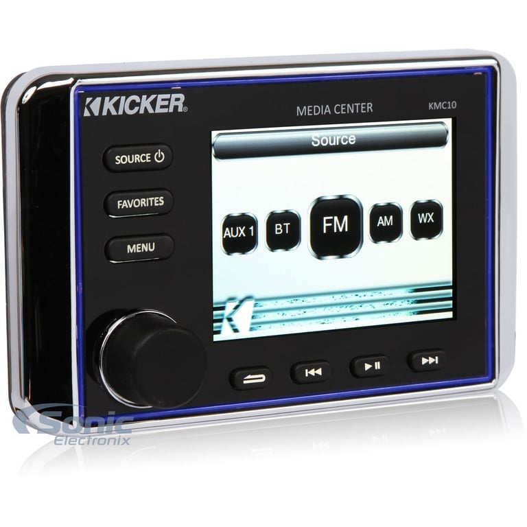 Kicker Marine Multi-Media Center with Bluetooth - KMC10 Open Box Complete Image 1